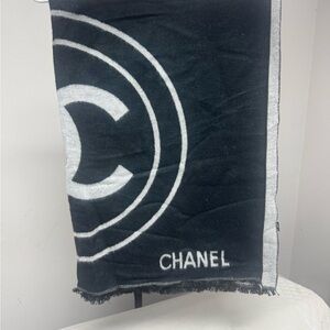 Chanel Monochrome Logo Scarf